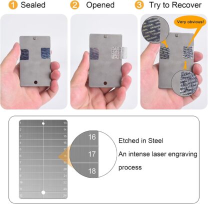 Indestructible Steel Wallet | Fireproof & Waterproof Backup for Your Recovery Phrase - Image 3